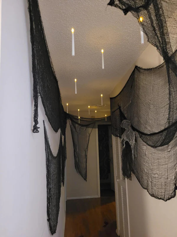 Magic Floating LED Candles with Wand Remote – Hanging Halloween Lights & Spooky Party Décor
