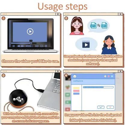 3D Crystal Ball Lamp / Play Any Video Inside