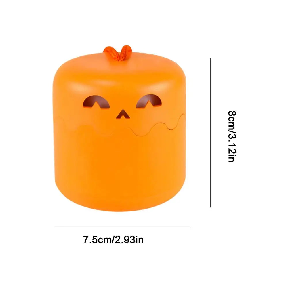 Foldable LED Pumpkin Lantern with Ghost Face – Halloween Bedside & Party Light